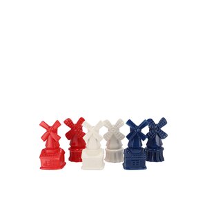 Vaas Hollandse molen rood, wit of blauw - H 13 x D 6 cm