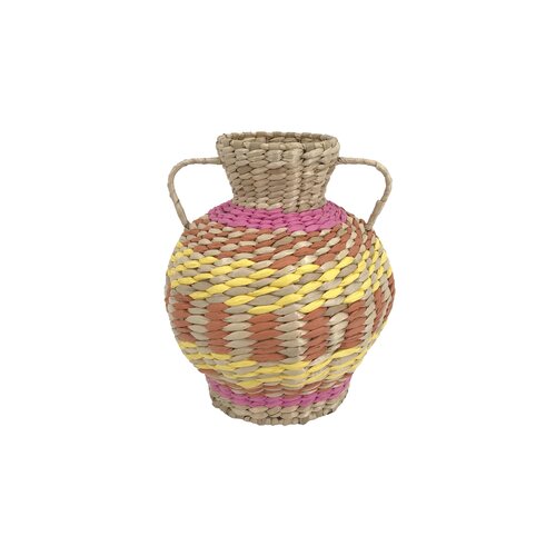 Vaas met handvaten D 22 x H 26 cm Summer sunset
