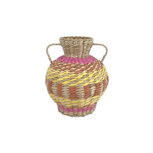 Vaas met handvaten D 22 x H 26 cm Summer sunset