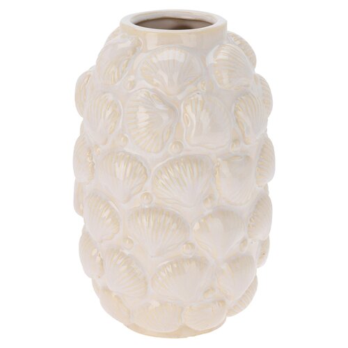 Vaas met schelpen - D 20 x H 24 cm