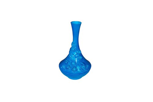 Vaas metaal D 19 x H 34 cm blue