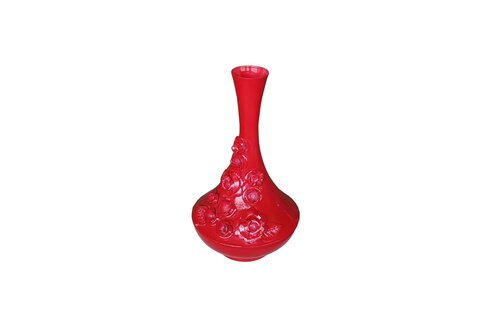 Vaas metaal D 19 x H 34 cm red