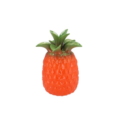 Vaas 'Pineapple Tropical' oranje - H 28 x D 18 cm