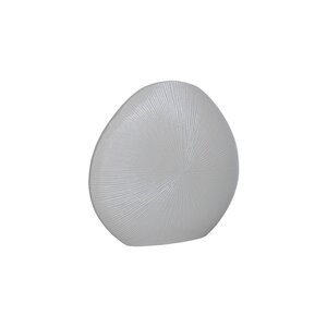 Vaas plat "eggshape" matt beige - B 30 x D 11 x H 29,5 cm