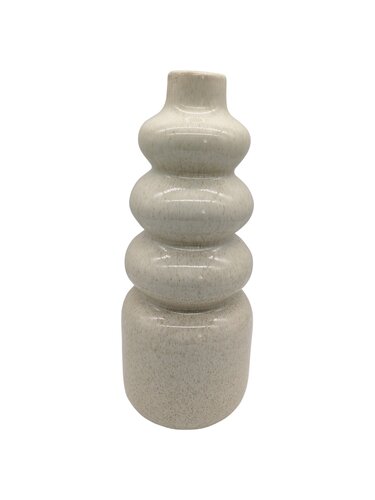 Vaas Stacked Stones 11,5 X 11,5 X 25 Cm Klein crème