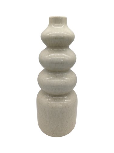 Vaas Stacked Stones 13,5 X 13,5 X 32,5 Cm Groot crème