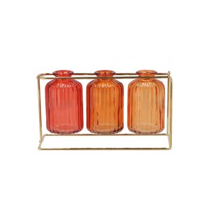 Vaasjes Karakum Coral Sunset rack gold 22x8x12cm - afbeelding 1