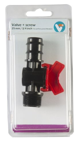 Valve + screw 25 mm 3/4 Inch