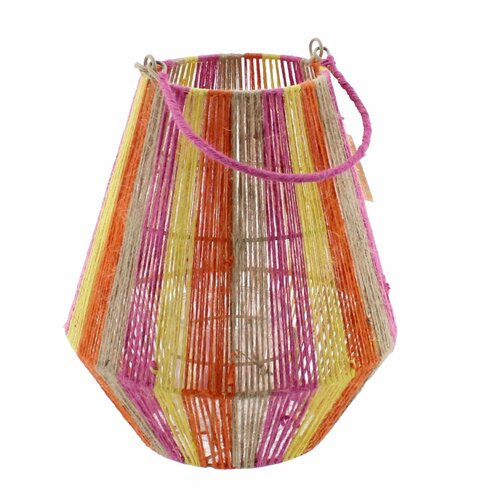 Van der Leeden Windlicht Jute Tropical - D26xH30cm Multicolor