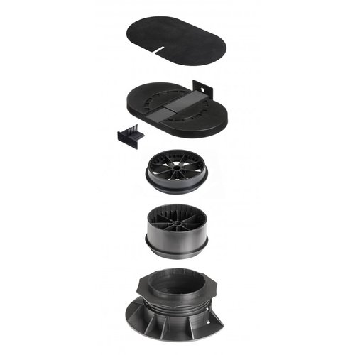 Dreentegel Verstelbare tegeldrager randzone 50-74mm voor daktuin - afbeelding 2