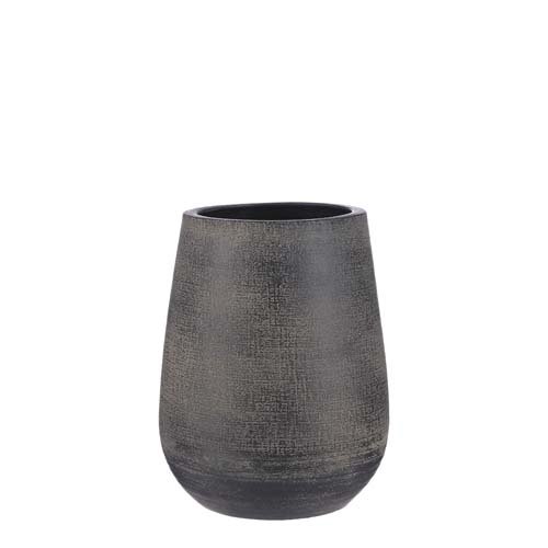 Victor vaas rond d.bruin - h30xd25cm