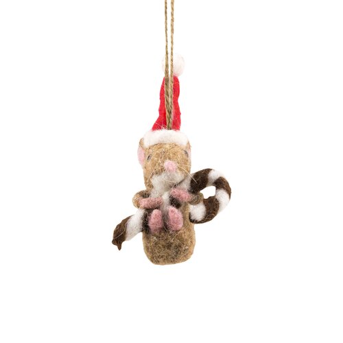 Vilten hanger muis 11 cm