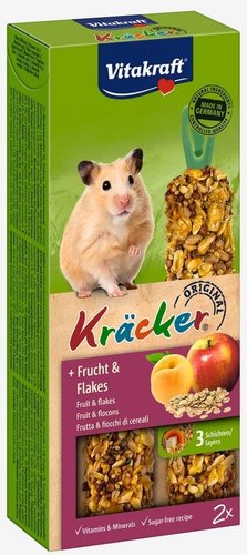 Vitakraft Hamsterkracker fruit/flakes-kräcker 2in1