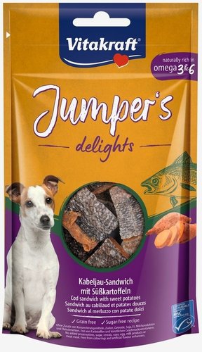 Vitakraft Jumpers delights vissandwich MSC, 80g, hond