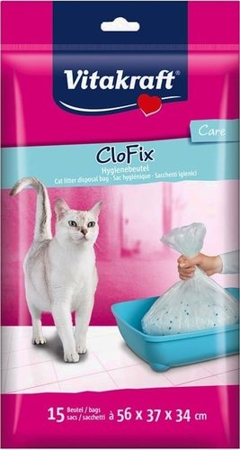 Vitakraft Kattenbakzakken Clofix 15 stuks