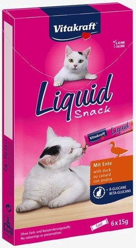 Vitakraft Liquid Snack eend&B-glucaan 6 st