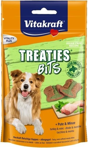 Vitakraft Treaties Bits kalkoen & munt 120gr