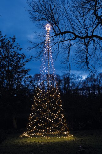 Vlaggenmast Verlichting Boom Met Ster met Paal Ø160X500 836 LED Klassiek warm