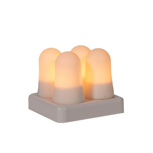 Vlamlicht oplaadbaar 6.8x5cm wit s4