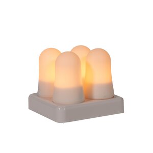 Vlamlicht oplaadbaar 6.8x5cm wit s4