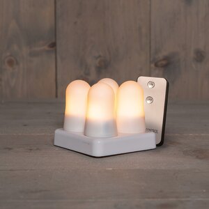 Vlamlicht oplaadbaar 6.8x5cm wit s4 - afbeelding 2