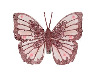Vlinders veer - L12xB8,5cm Roze 3 stuks - afbeelding 2