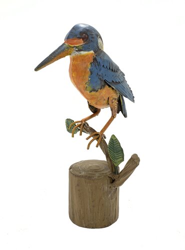 Vogel op stok 16 x 12 x 26 cm