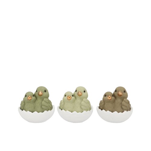 Vogel Summer groen - H 12 x B 11 cm