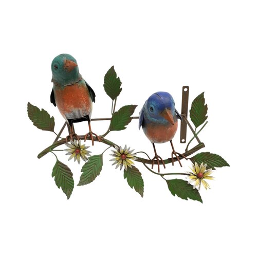 Vogels op tak wandmodel 34  x 24 x 26 cm