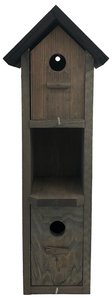 Vogelvoederhuisje met Pindakaaspothouder - 15 x 13 x 43,5 cm - afbeelding 1