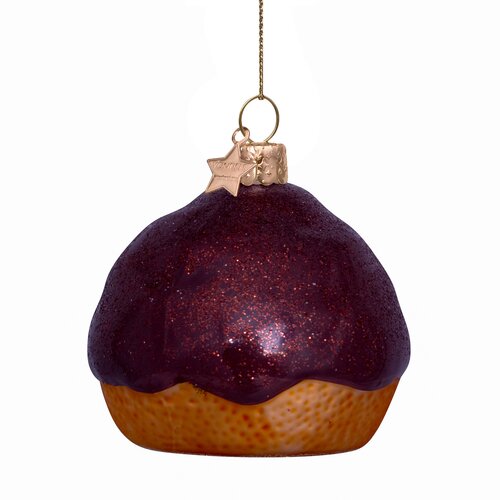 Vondels Kersthanger Bossche bol glas - H6cm - afbeelding 1