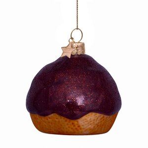 Vondels Kersthanger Bossche bol glas - H6cm - afbeelding 1