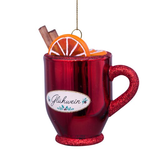Vondels Kersthanger glühwein glas - H8,5cm - afbeelding 2
