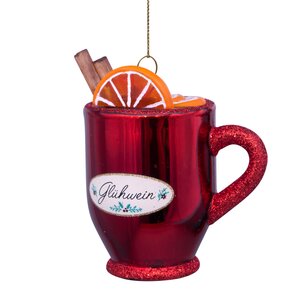 Vondels Kersthanger glühwein glas - H8,5cm - afbeelding 2