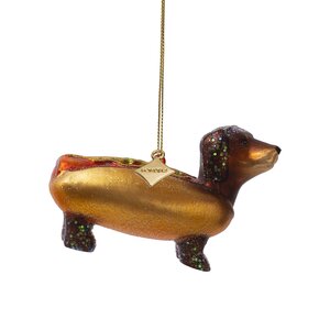 Vondels Kersthanger hotdogteckel glas - H6cm - afbeelding 1