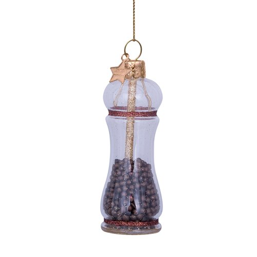 Vondels Kersthanger pepervaatje glas - H9cm Transparant - afbeelding 1