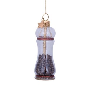 Vondels Kersthanger pepervaatje glas - H9cm Transparant - afbeelding 1