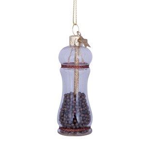 Vondels Kersthanger pepervaatje glas - H9cm Transparant - afbeelding 3