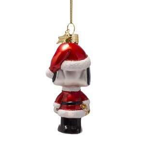 Vondels Kersthanger Snoopy in kerstkleding glas - H11cm - afbeelding 4