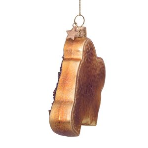 Vondels Kerstornament glas boterham met hagelslag - H9cm - afbeelding 3