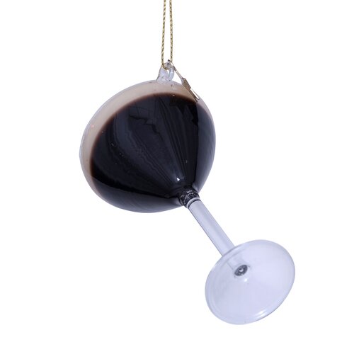 Vondels Kerstornament glas espresso martini - H9cm Bruin - afbeelding 4