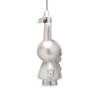 Vondels Kerstornament glas Nijntje met beer - H11cm Babyblauw - afbeelding 2