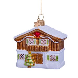 Vondels Kerstornament glas skihut - H7,5cm - afbeelding 1