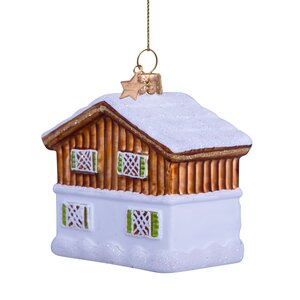 Vondels Kerstornament glas skihut - H7,5cm - afbeelding 3