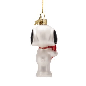 Vondels Kerstornament glas Snoopy met hart - H11cm - afbeelding 3