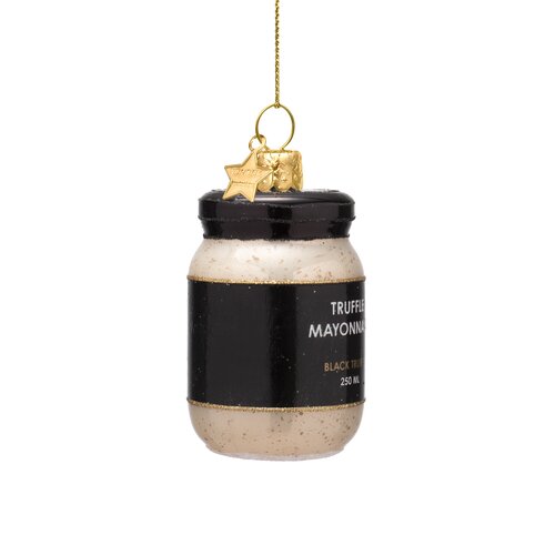 Vondels Kerstornament glas truffelmayonaise - H7cm - afbeelding 2