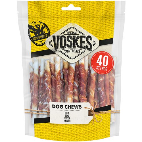 Voskes Rawhide Eend Twist - 400gr - afbeelding 1