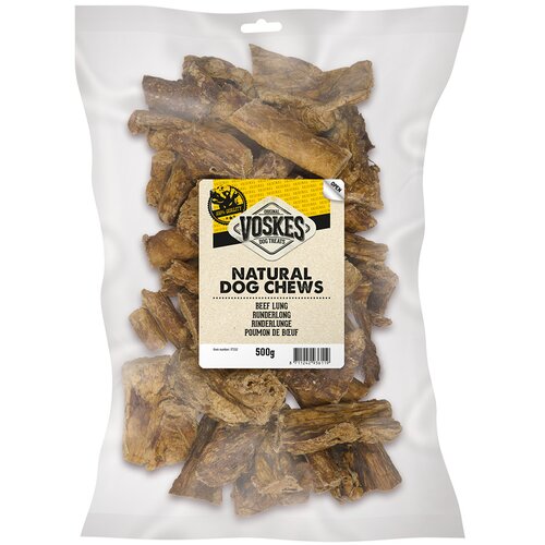 Voskes Runderlong Hondensnack - 500gr - afbeelding 1