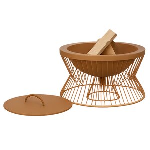 Vuurkorf 'spiral' D 60 x H 32,5 cm corten