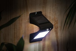 Wandlamp solar zwart met bewegingsensor 10x8x16cm ww - afbeelding 2